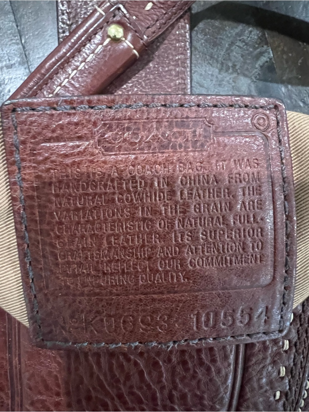 Coach Brown Leather Shoulder Bag with Gold Hardware - Picture 8 of 8